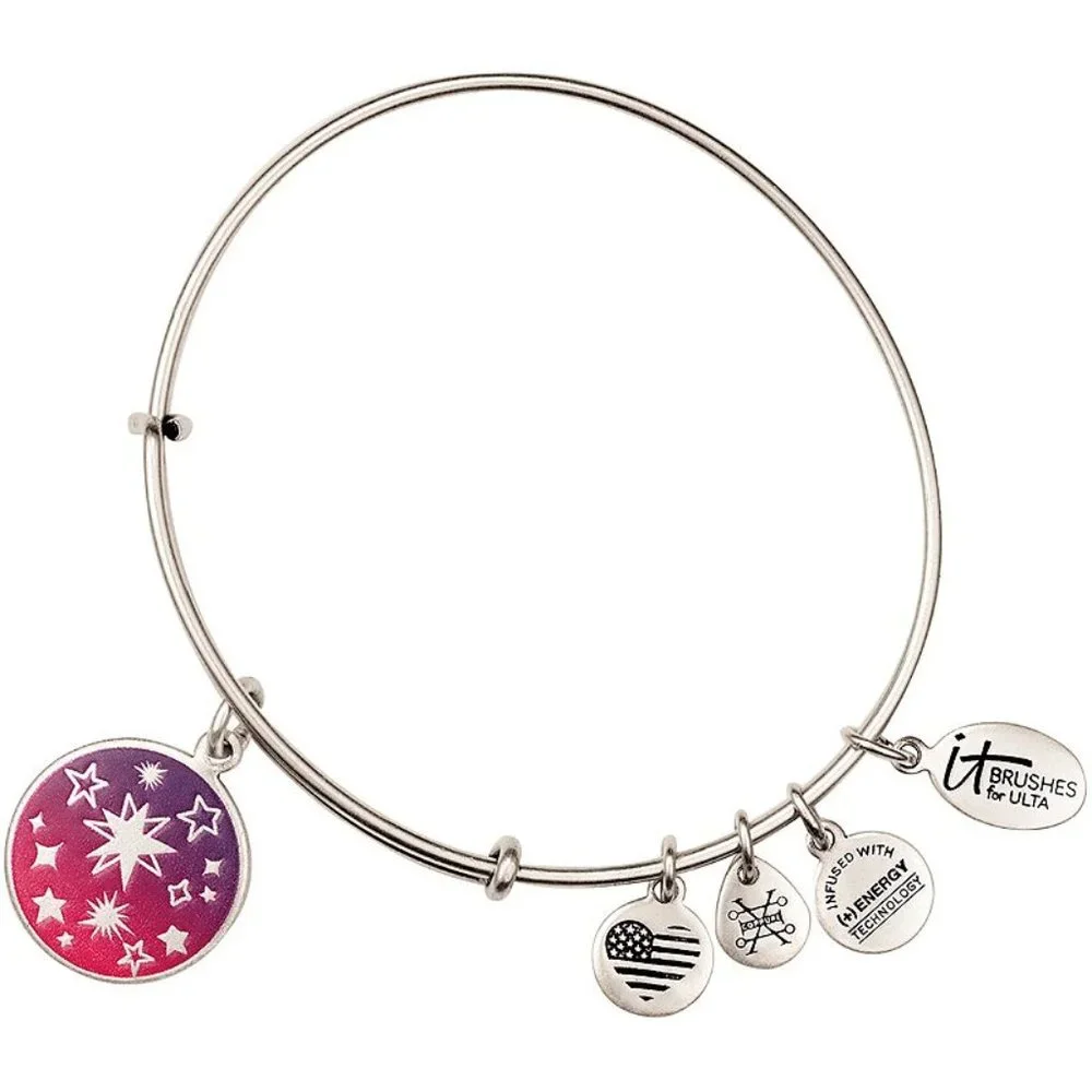 New Cosmic Connection Alex and Ani x IT Cosmetics Set - Bracelet & Brush & Bag
